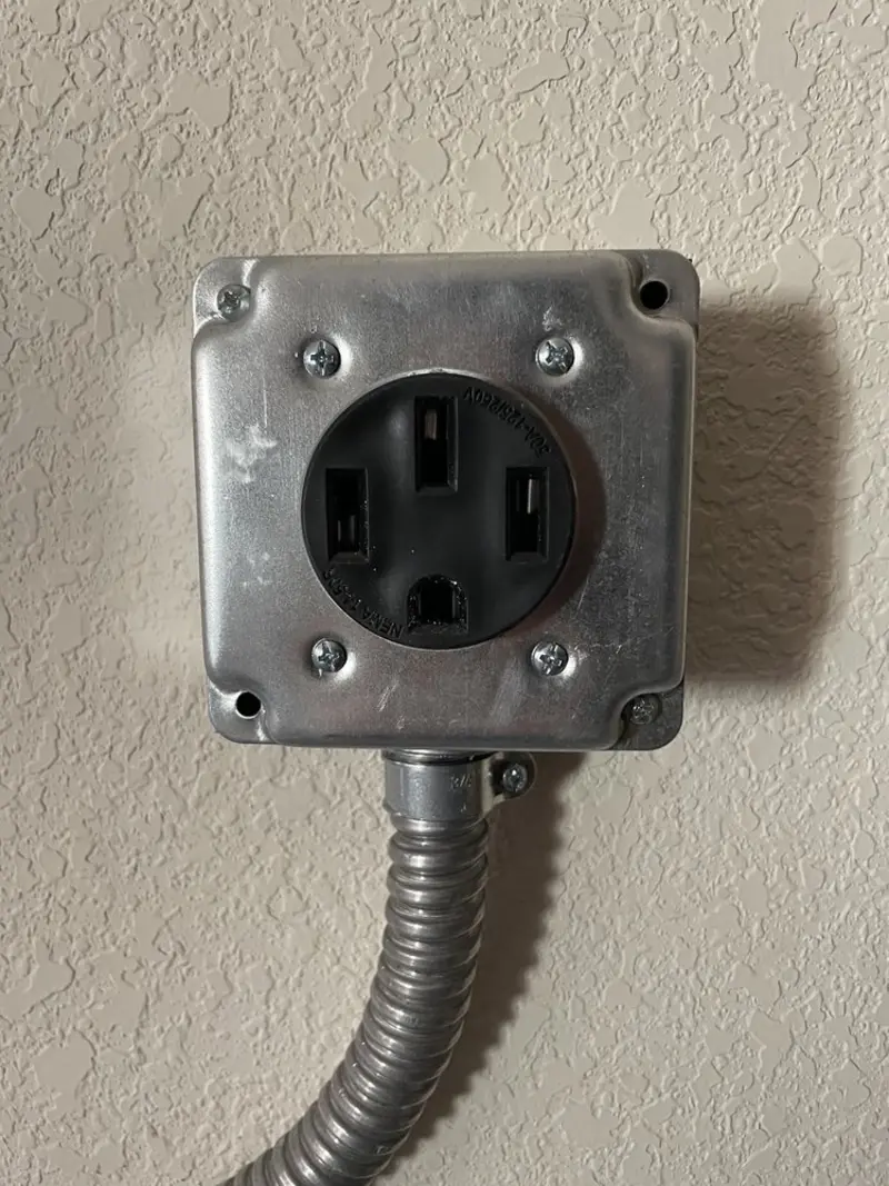 NEMA 14-50 outlet installed for Smart Home Electrical in Reynolds